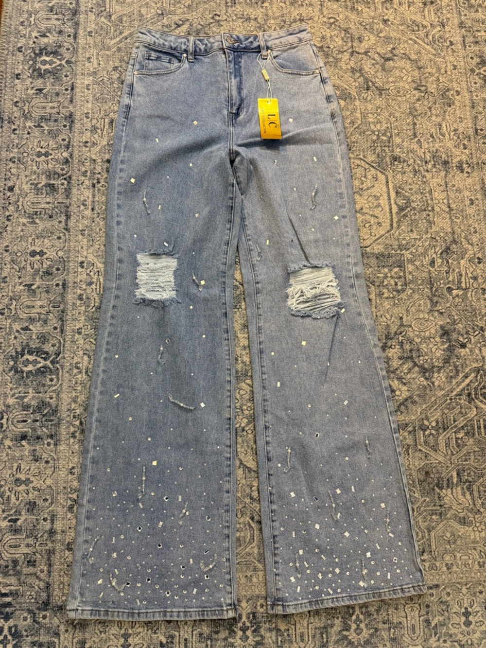 Lizette collection wide leg embellished Jeans